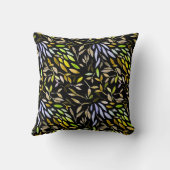 Watercolor seamless pattern with colorful leaves.  クッション (裏面)