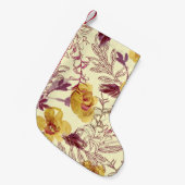 Watercolor Seamless Pattern with Contoured Element スモールクリスマスストッキング (正面 (吊り時))