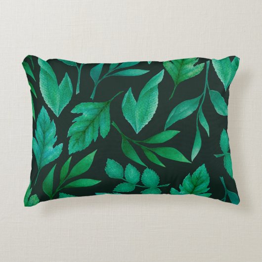 Watercolor seamless pattern with hand painted blue アクセントクッション (正面)