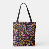 Watercolor seamless pattern with hearts. トートバッグ (裏面)