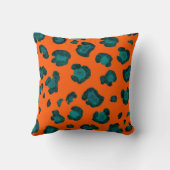 Watercolor seamless pattern with leopard skin. Fas クッション (裏面)