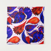 Watercolor seamless pattern with paisley. Abstract タペストリー (正面)