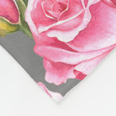 Watercolor seamless pattern with roses. Seamless w フリースブランケット (角)