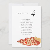 Watercolor Seashell Beach 5x7" Wedding Seat Chart (正面)