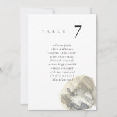 Watercolor Seashell Beach 5x7" Wedding Seat Chart (正面)