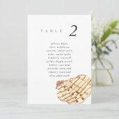 Watercolor Seashell Beach 5x7" Wedding Seat Chart (スタンド正面)