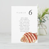 Watercolor Seashell Beach 5x7" Wedding Seat Chart (スタンド正面)