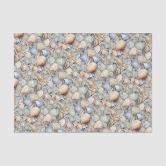 Watercolor Seashells 薄葉紙 (正面)