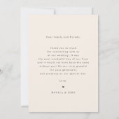 Watercolor Seashells Beach Destination Wedding サンキューカード (裏面)