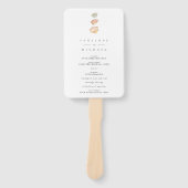Watercolor Seashells Beach Minimal Wedding Program ハンドファン (正面)