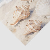 Watercolor Seashells Beach Scene 薄葉紙 (詳細)