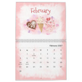 Watercolor seasons Calendar カレンダー (2月 2027)