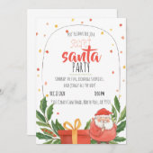 Watercolor Secret Santa Christmas Party  招待状 (正面/裏面)