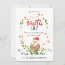 Watercolor Secret Santa Wreath Christmas 