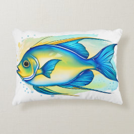 Watercolor Series: Angelfish アクセントクッション