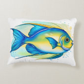 Watercolor Series: Angelfish アクセントクッション (裏面)