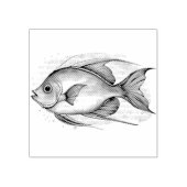 Watercolor Series: Angelfish ラバースタンプ (インプリント)