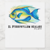 Watercolor Series: Angelfish ワインラベル (シングルラベル)