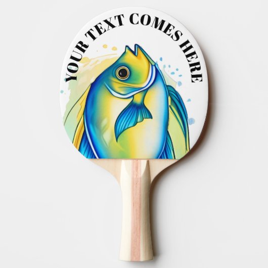 Watercolor Series: Angelfish 卓球ラケット (裏面)