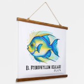 Watercolor Series: Angelfish 吊り下げ型タペストリー (傾斜あり)