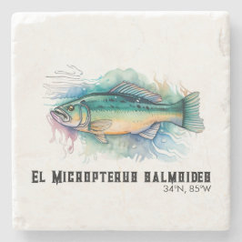 Watercolor Series: Bass ストーンコースター