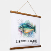 Watercolor Series: Bass 吊り下げ型タペストリー (傾斜あり)