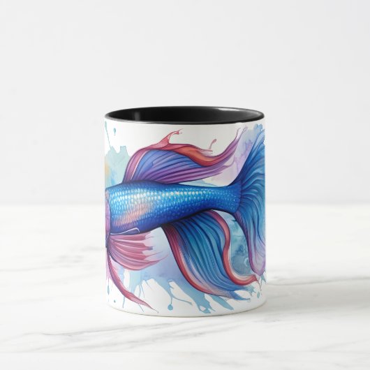 Watercolor Series: Betta Fish マグカップ (中央)