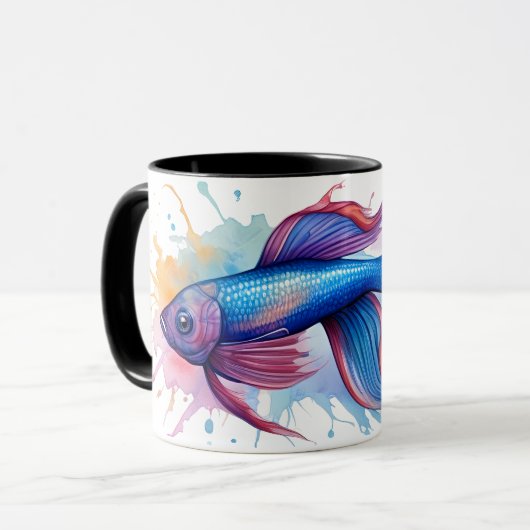 Watercolor Series: Betta Fish マグカップ (正面左)