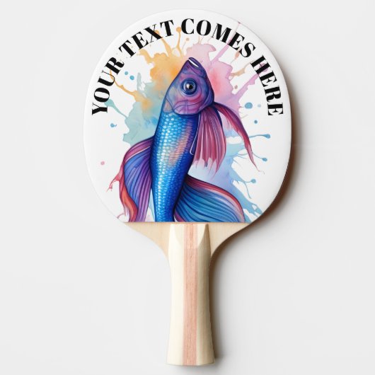Watercolor Series: Betta Fish 卓球ラケット (裏面)