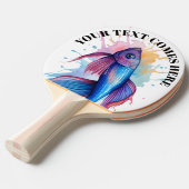 Watercolor Series: Betta Fish 卓球ラケット (正面アングル)
