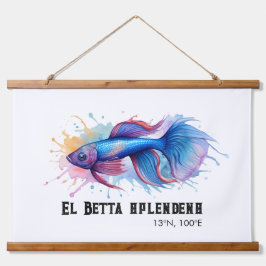 Watercolor Series: Betta Fish 吊り下げ型タペストリー