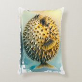 Watercolor Series: Blowfish アクセントクッション (正面(垂直))