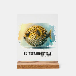 Watercolor Series: Blowfish アクリルサイン