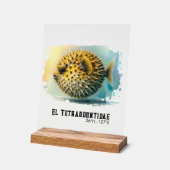 Watercolor Series: Blowfish アクリルサイン (傾斜)