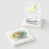 Watercolor Series: Blowfish ストーンコースター (横)