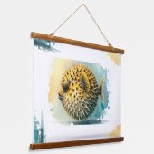 Watercolor Series: Blowfish 吊り下げ型タペストリー (傾斜あり)