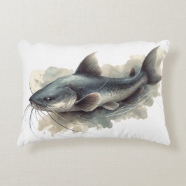 Watercolor Series: Catfish アクセントクッション