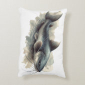Watercolor Series: Catfish アクセントクッション (裏面(縦))