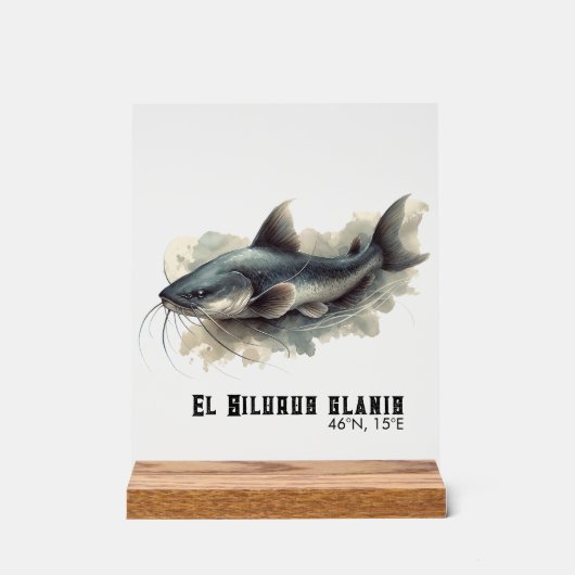 Watercolor Series: Catfish アクリルサイン (正面)