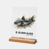 Watercolor Series: Catfish アクリルサイン (傾斜)