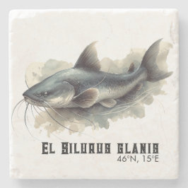 Watercolor Series: Catfish ストーンコースター