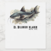 Watercolor Series: Catfish ワインラベル (シングルラベル)