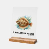 Watercolor Series: Flounder/Flatfish アクリルサイン (傾斜)