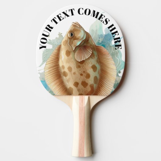 Watercolor Series: Flounder/Flatfish 卓球ラケット (裏面)