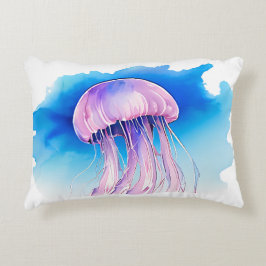 Watercolor Series: Jellyfish 2 アクセントクッション
