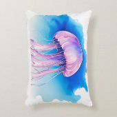 Watercolor Series: Jellyfish 2 アクセントクッション (正面(垂直))