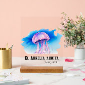 Watercolor Series: Jellyfish 2 アクリルサイン (ウェディング)