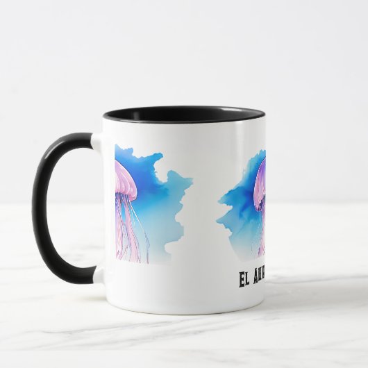 Watercolor Series: Jellyfish 2 マグカップ (左)