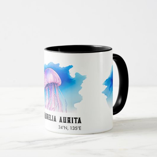 Watercolor Series: Jellyfish 2 マグカップ (正面右)