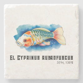 Watercolor Series: Koi Fish ストーンコースター